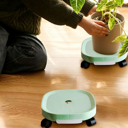 Flower Pot Base with Roller Wheels
